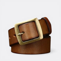 Ceinture Boucle Dorée Femme - Marron 105cm | Le monde de la ceinture