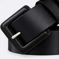 Ceinture cuir Boucle Carrée Homme - Rouge Bordeaux 105cm | Le monde de la ceinture