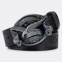 Ceinture Cuir Boucle Cow Boy - Noir 90cm | Le monde de la ceinture