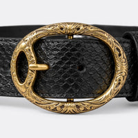 Ceinture Cuir Femme Gravure - Blanc 105cm | Le monde de la ceinture
