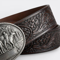 Ceinture Cuir Homme Boucle Vintage - Marron 90cm | Le monde de la ceinture