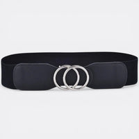 Ceinture Large Double Boucle - Noir 70cm à 90cm | Le monde de la ceinture